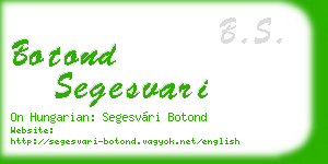 botond segesvari business card
